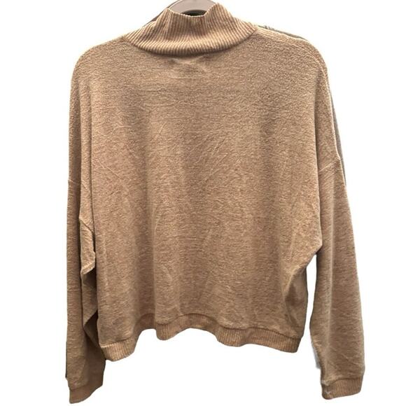 Lucky Brand XS Mock Neck Lightweight Sweater Pink Neutral Pullover NWT - Picture 2 of 6